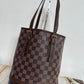 Pre-owned Authentic Louis Vuitton Bucket Damier Ebene Shoulder Bag