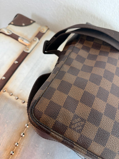 Pre-owned Authentic Louis Vuitton Naviglio Damier Ebene Crossbody Bag