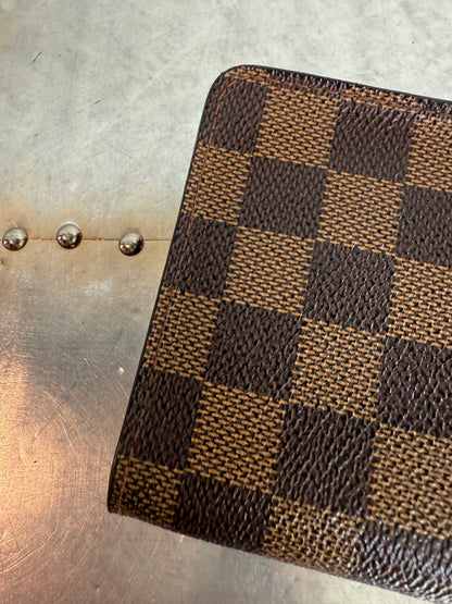 Pre-owned Authentic Louis Vuitton Damier Ebene Compact Zip Wallet
