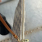 Pre-owned Louis Vuitton Pochette Accessoires Damier Azur Shoulder / Handbag