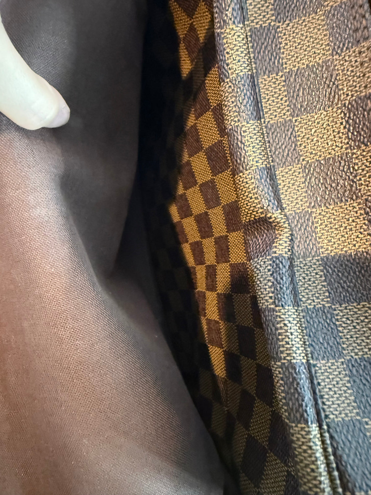 Pre-owned Authentic Louis Vuitton Naviglio Damier Ebene Crossbody Bag