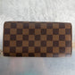 Pre-owned Authentic Louis Vuitton Portefeuille Sarah Damier Ebene Long Wallet
