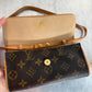 Pre-owned Authentic Louis Vuitton Pochette Twin MM Monogram Shoulder Bag