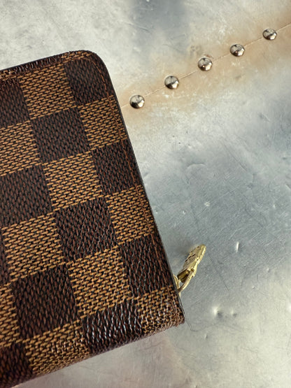 Pre-owned Authentic Louis Vuitton Damier Ebene Compact Zip Wallet