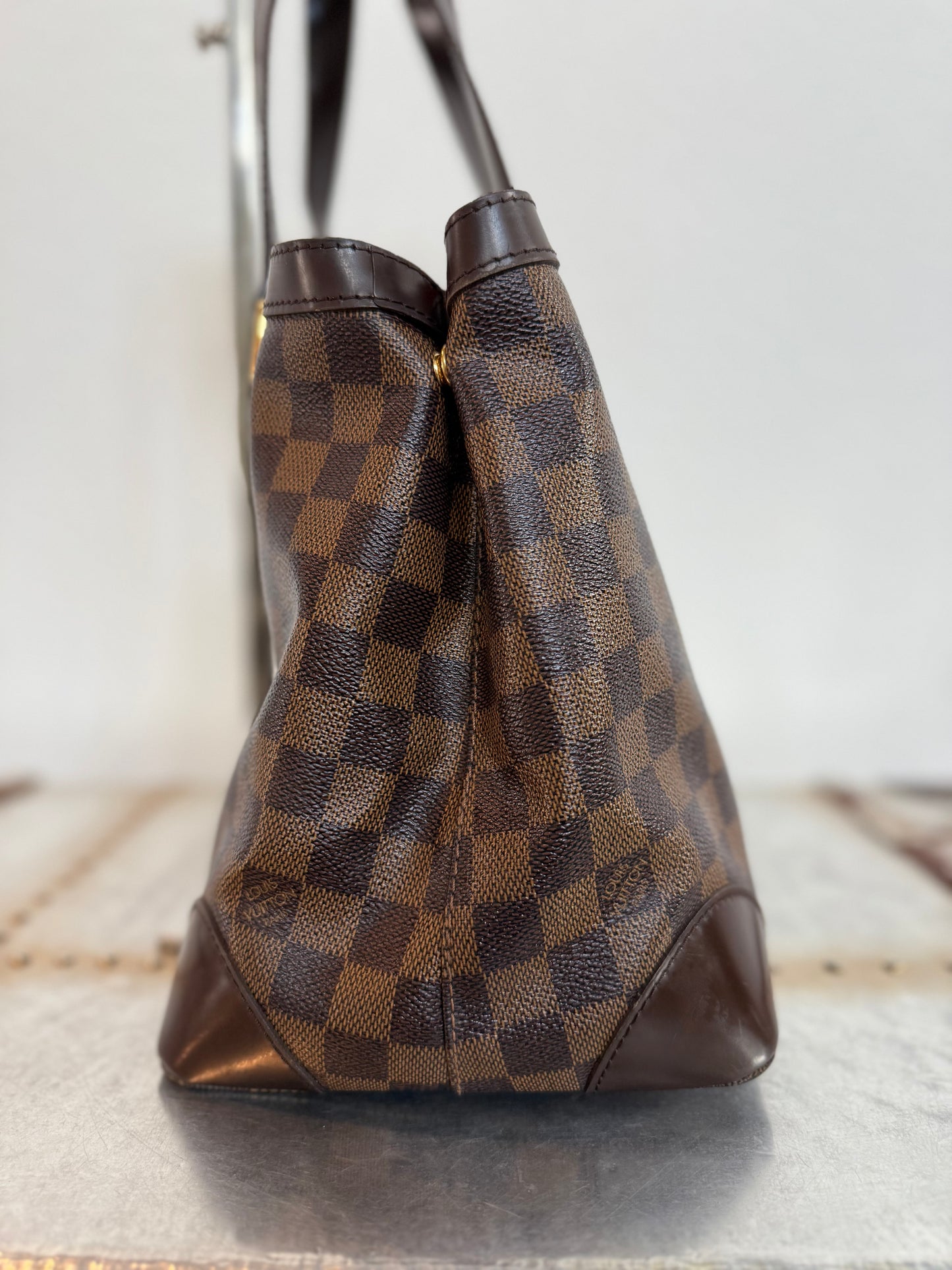 Pre-owned Louis Vuitton Hampstead MM Damier Ebene Tote / Shoulder Bag