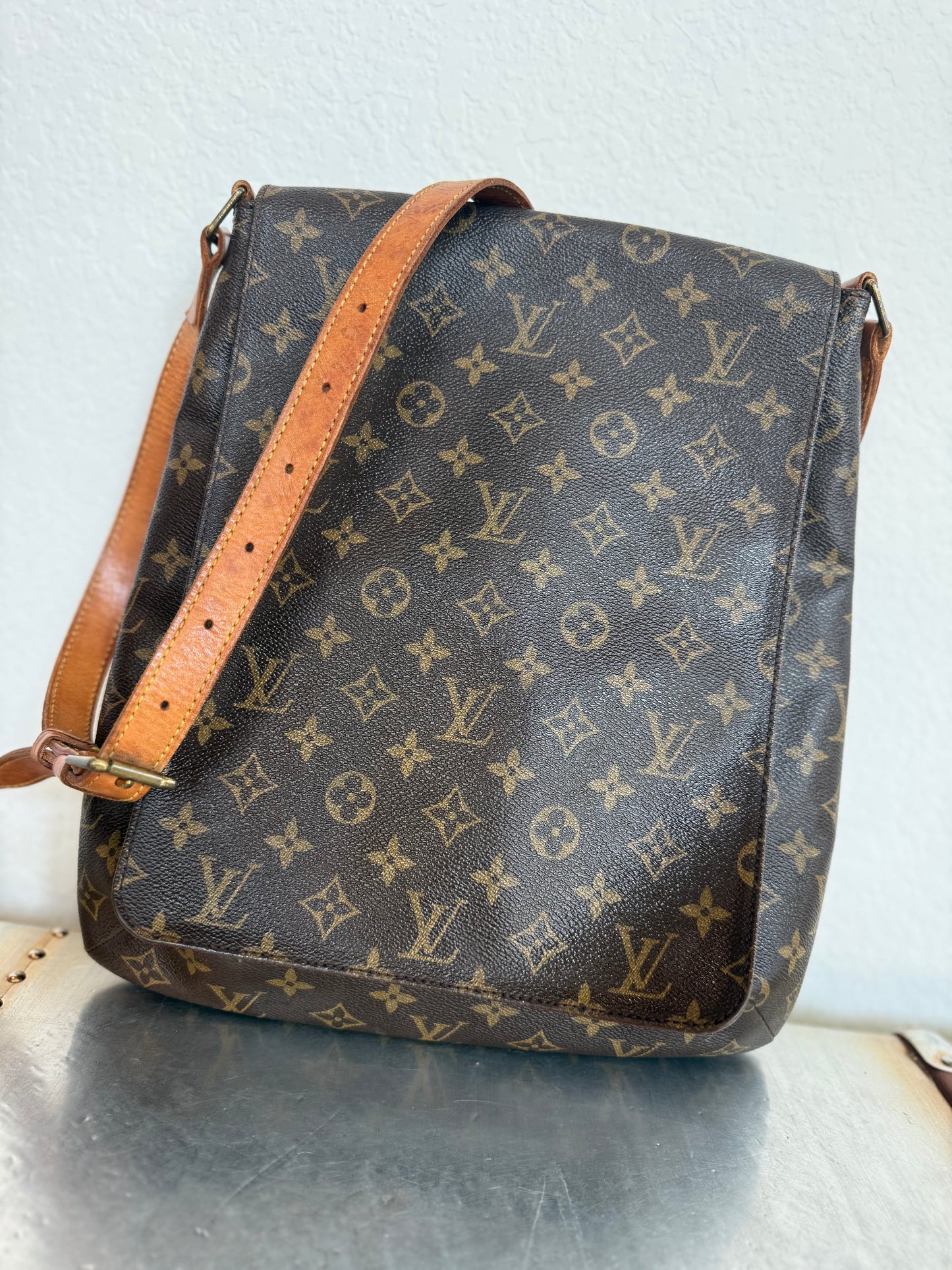 Pre-owned Authentic Louis Vuitton Musette Salsa GM Monogram Shoulder / Crossbody Bag