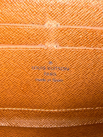 Pre-owned Authentic Louis Vuitton Zippy Monogram Long Wallet
