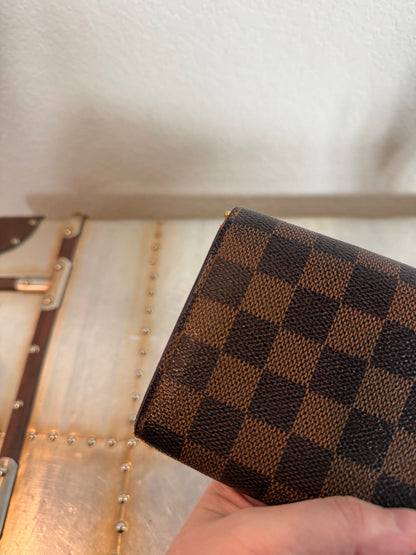Pre-owned Authentic Louis Vuitton Portefeuille Sarah Damier Ebene Long Wallet