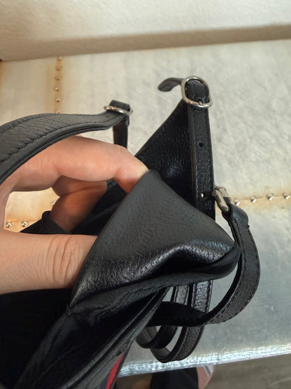 Balenciaga X Gucci 
 BB Monogram Calfskin Web Mini Jackie 1961 Hobo Black Bag