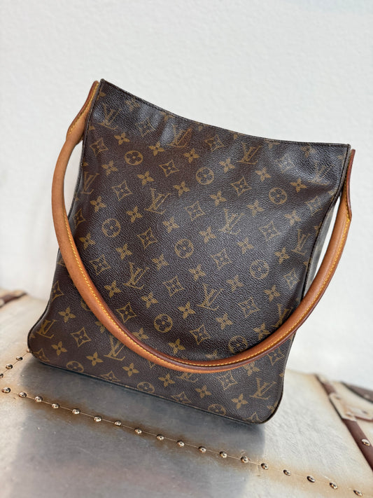 Pre-owned Authentic Louis Vuitton Looping GM Monogram Shoulder Bag