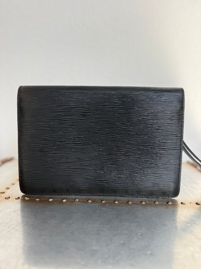 Pre-owned Authentic Louis Vuitton Sellier Dragonne Epi Black Clutch Bag