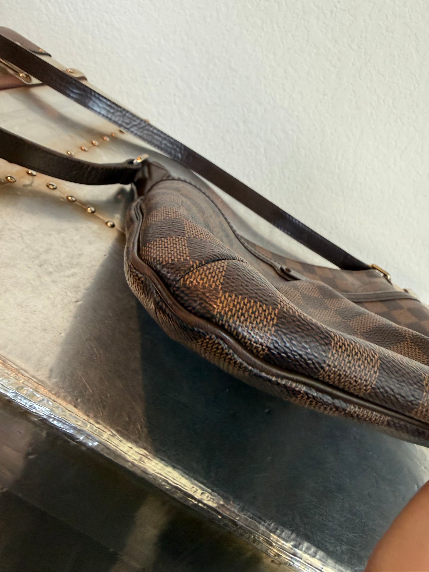 Pre-owned Authentic Louis Vuitton Bloomsbury PM Damier Ebene Shoulder / Crossbody Bag