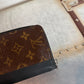 Pre-owned Authentic Louis Vuitton Macassar Vertical Zippy Monogram Wallet