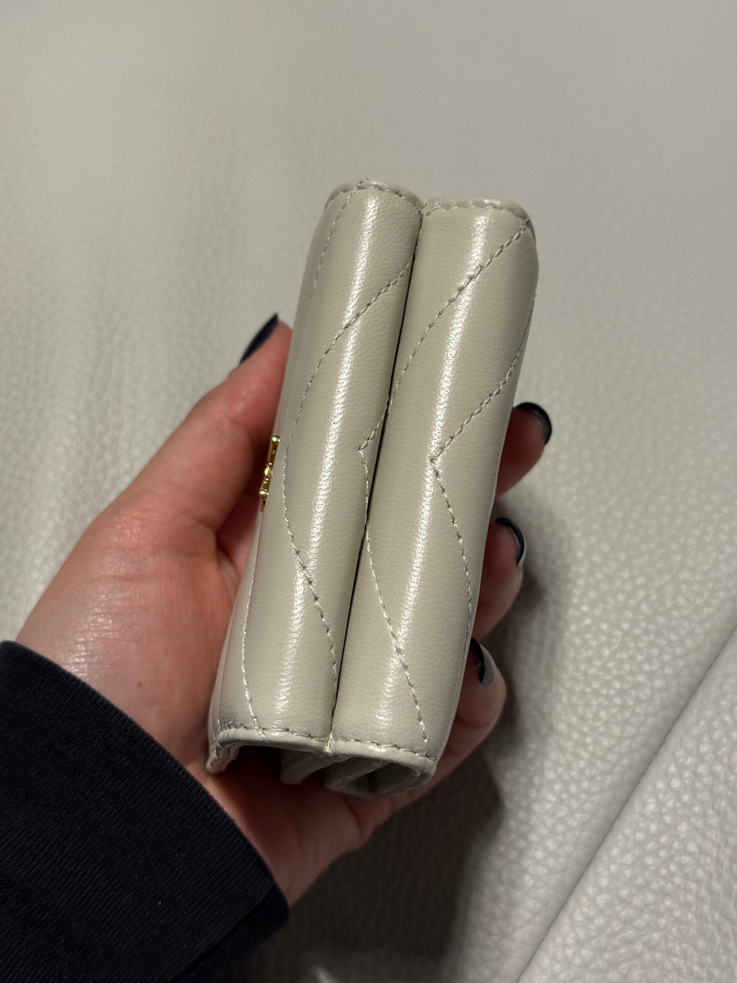 Yves Saint Laurent Cassandra Leather French Wallet