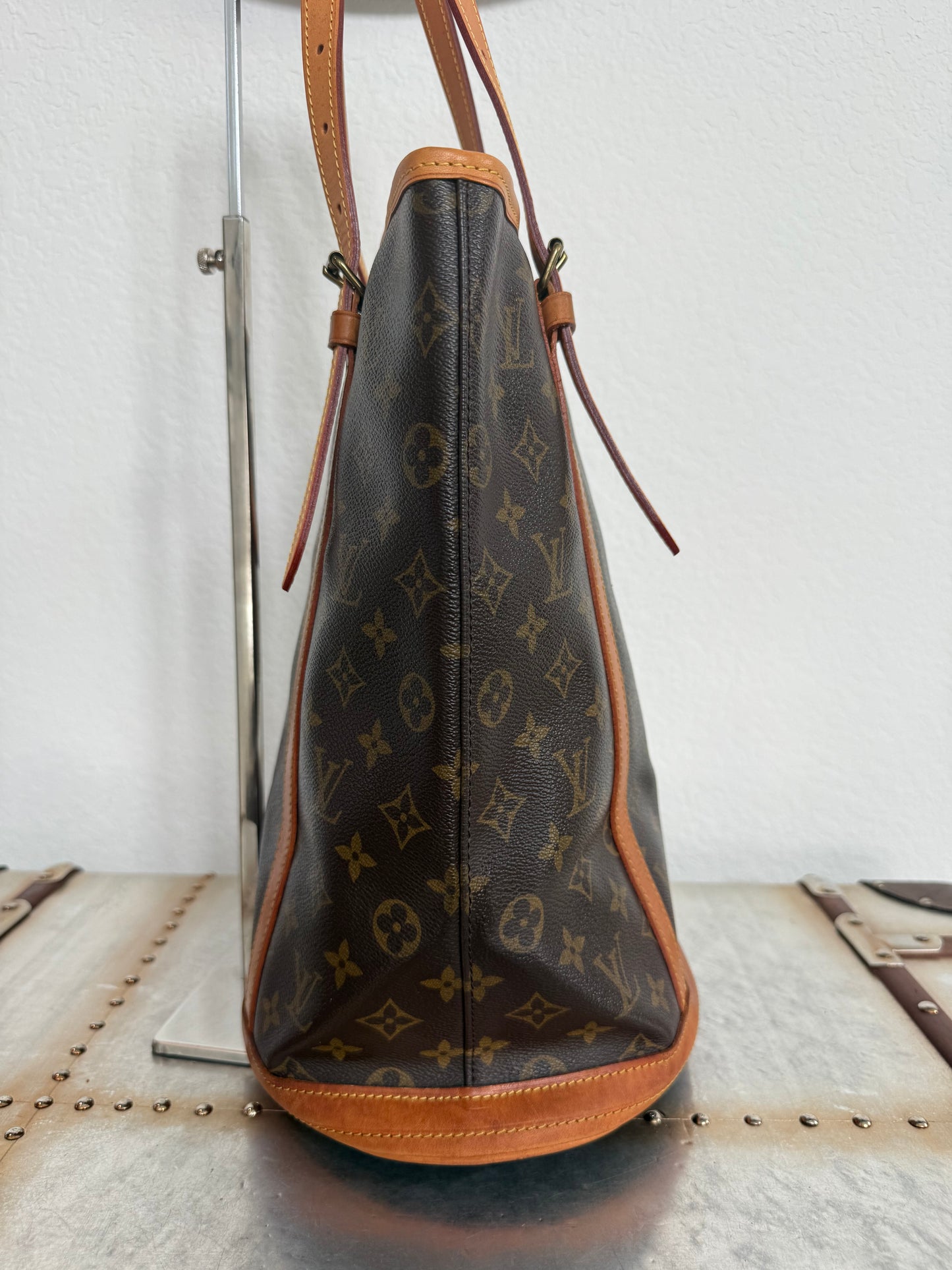 Pre-owned Authentic Louis Vuitton Bucket GM Monogram Shoulder Tote Bag