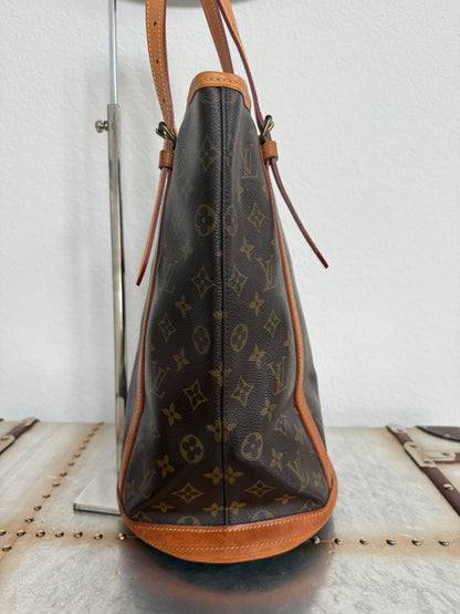 Pre-owned Authentic Louis Vuitton Bucket GM Monogram Shoulder Tote Bag