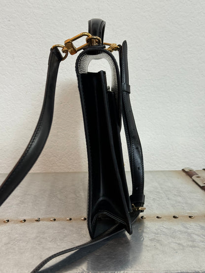 Pre-owned Authentic Louis Vuitton Monceau 28 Epi Black Shoulder / Crossbody Bag
