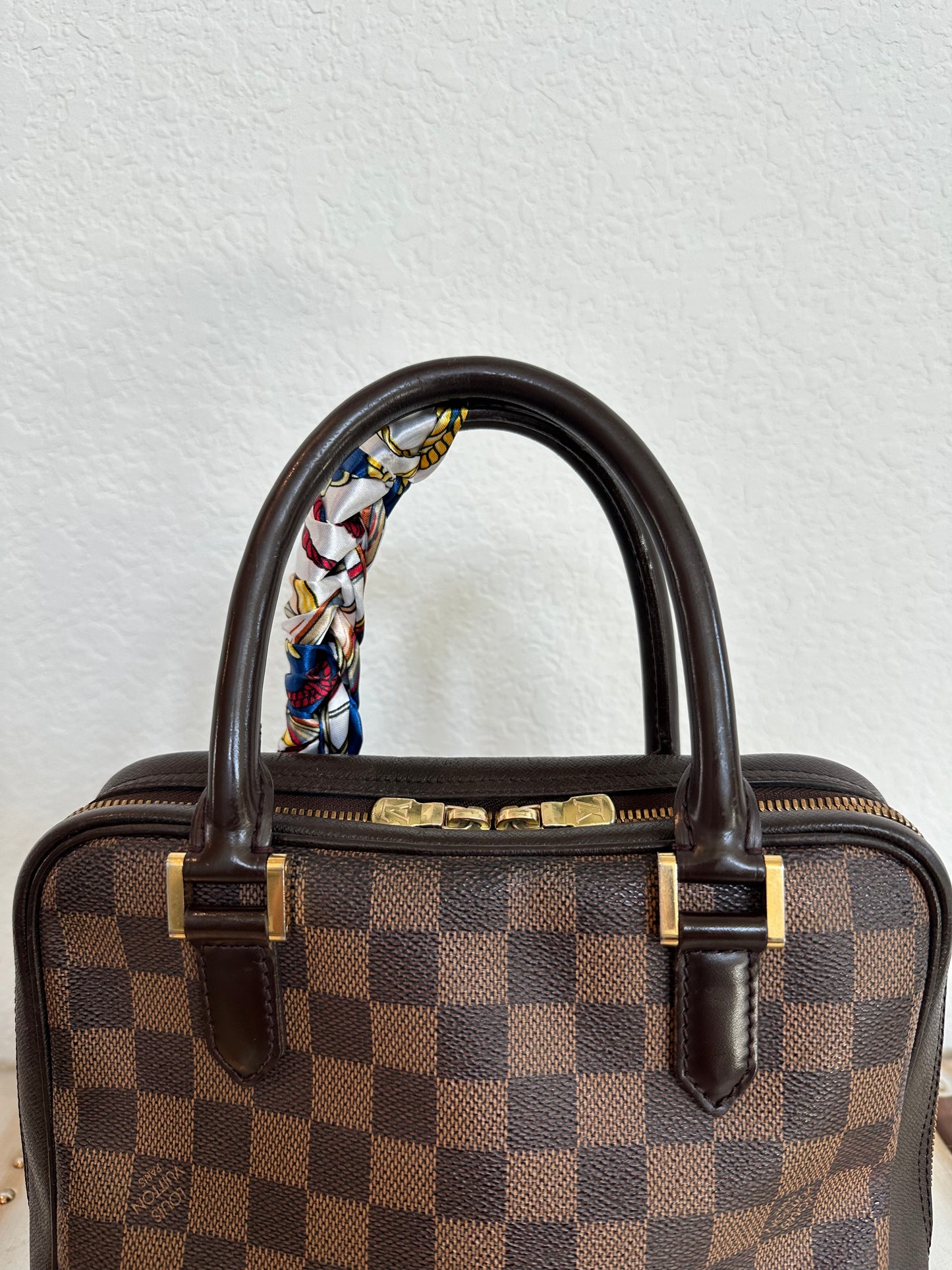 Pre-owned Authentic Louis Vuitton Brera Damier Ebene Handbag