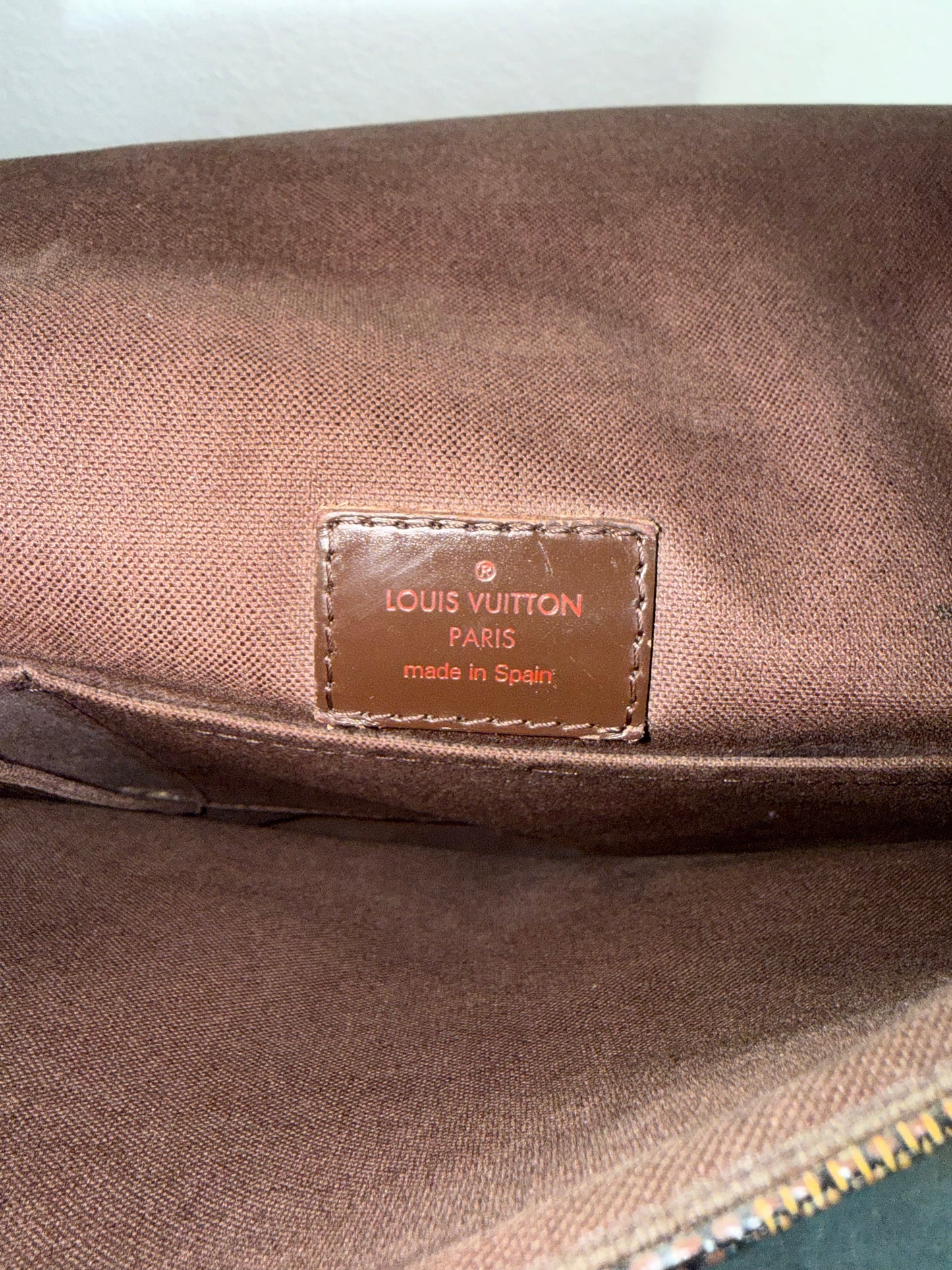 Pre-owned Authentic Brooklyn Mm Damier Ebene Crossbody Bag