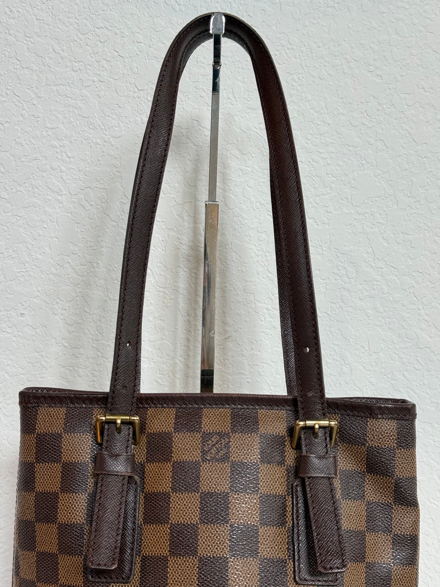 Pre-owned Authentic Louis Vuitton Bucket Damier Ebene Shoulder Bag