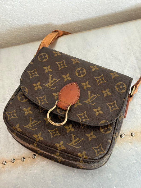 Pre-owned Authentic Louis Vuitton Saint Cloud MM Monogram Crossbody Bag