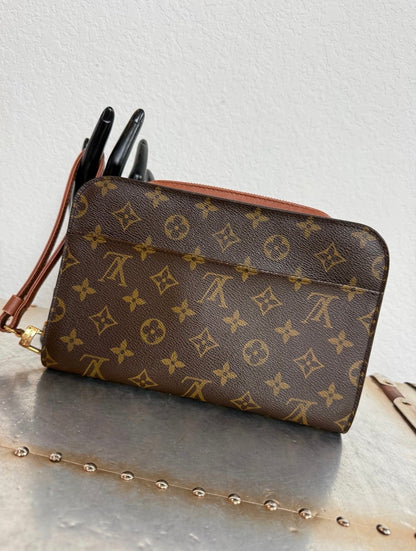 Pre-owned Authentic Louis Vuitton Monogram Orsay Clutch Handbag