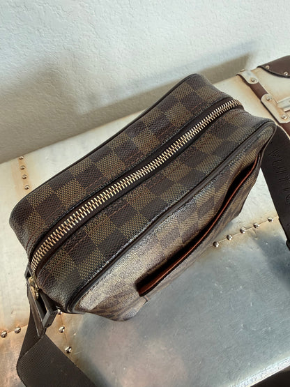 Pre-owned Authentic Louis Vuitton Olav PM  Damier Ebene Crossbody Bag
