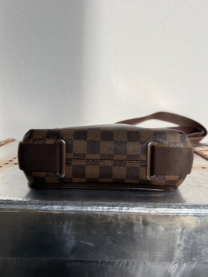 Pre-owned Authentic Brooklyn PM Damier Ebene Crossbody Bag