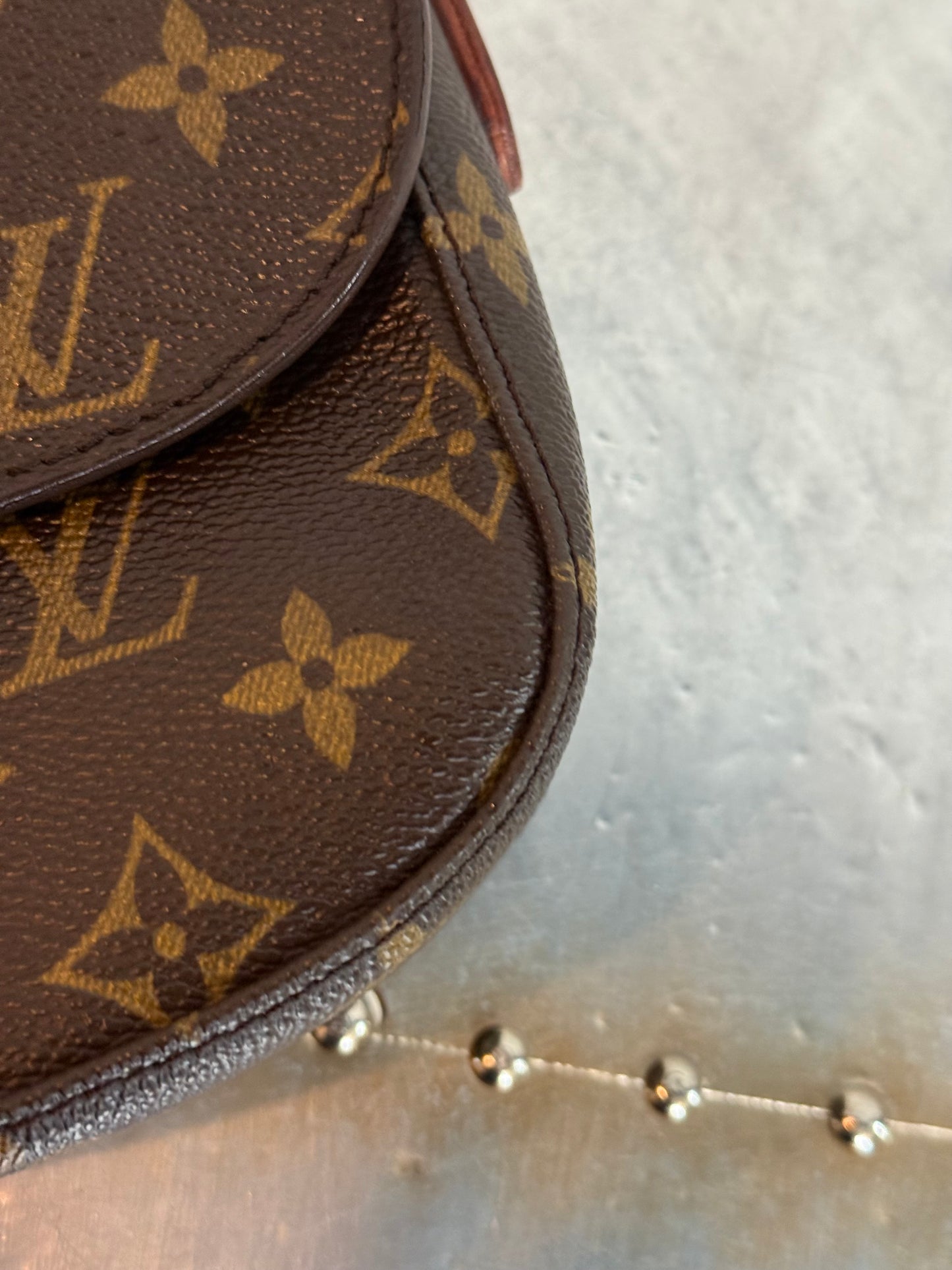 Pre-owned Authentic Louis Vuitton Saint Cloud PM Monogram Crossbody Bag