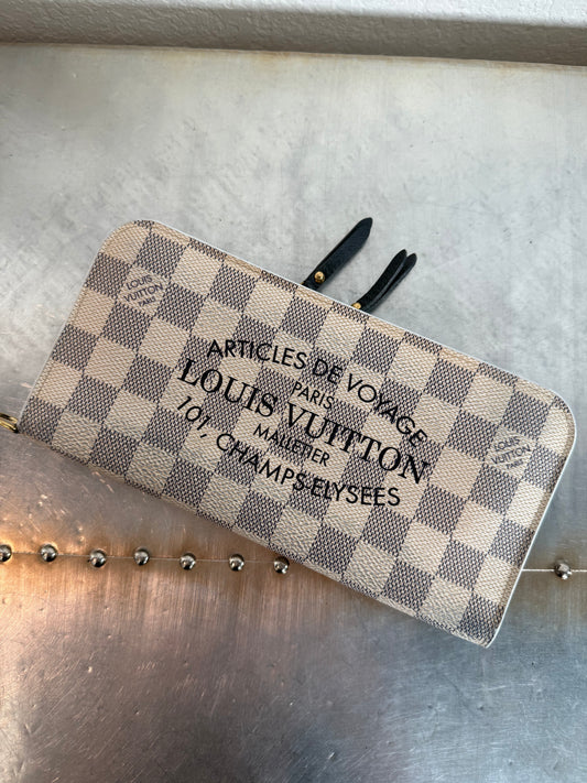 Pre-owned Authentic Louis Vuitton Damier Azur Articles de Voyage Insolite Wallet