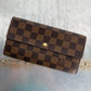 Pre-owned Authentic Louis Vuitton Portefeuille Sarah Damier Ebene Long Wallet