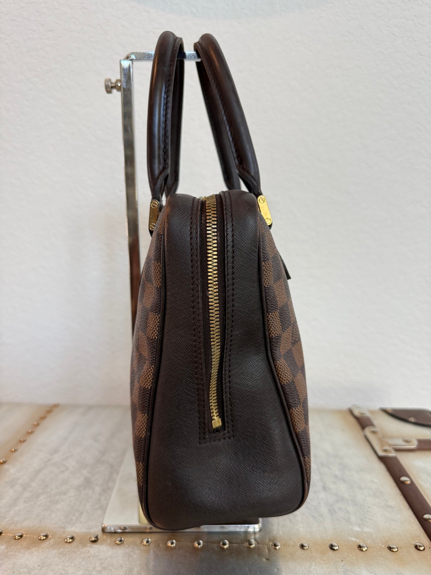 Pre-owned Authentic Louis Vuitton Brera Damier Ebene Handbag