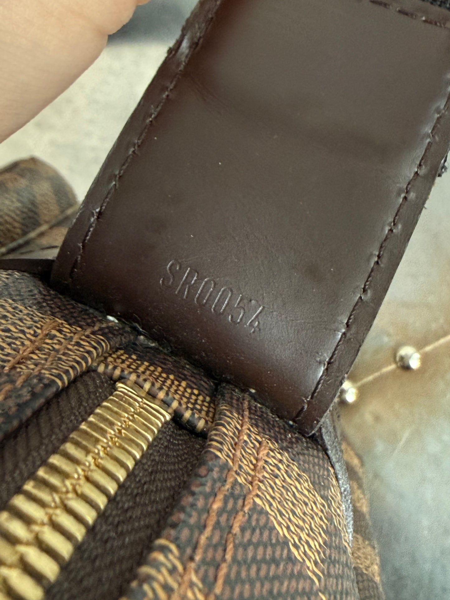 Pre-owned Authentic Louis Vuitton Naviglio Damier Ebene Crossbody Bag