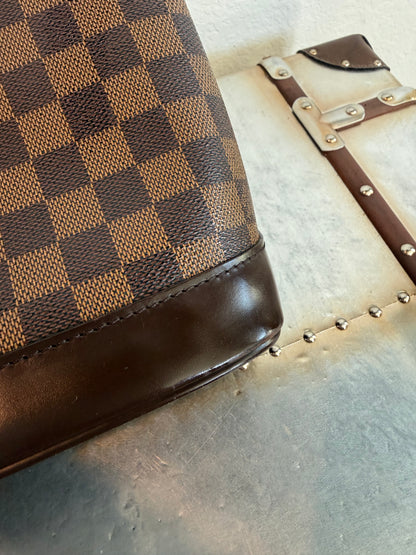 Pre-owned Authentic Louis Vuitton Alma PM Damier Ebene Handbag