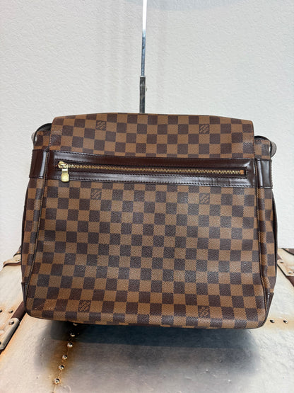 Pre-owned Authentic Bastille Damier Ebene Crossbody Bag