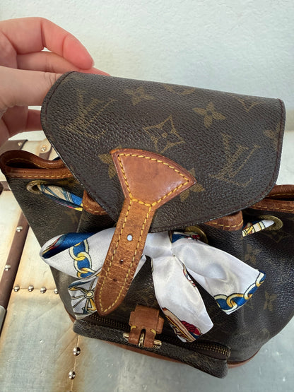 Pre-owned Authentic Louis Vuitton Montsouris Mini Monogram Backpack