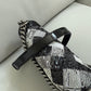 Pre-owned Authentic CHANEL Boy Medium Flap RARE Patent Sequin Shoulder Bag