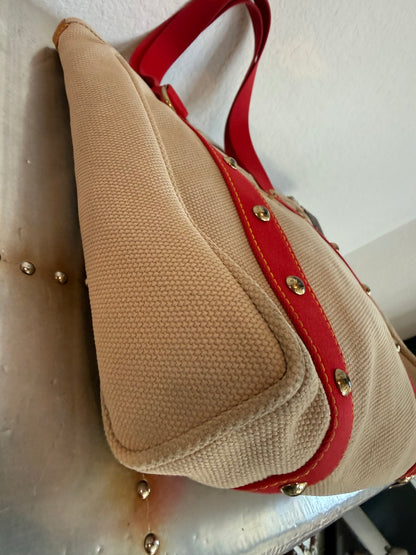 Pre-owned Louis Vuitton Antigua Cabas MM Canvas Shoulder Tote Bag