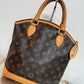 Pre-owned Authentic Louis Vuitton Lockit PM Monogram Handbag