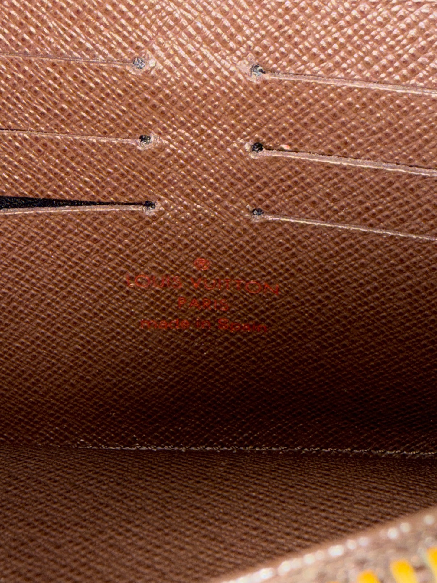 Pre-owned Authentic Louis Vuitton Sistina Damier Ebene Long Wallet
