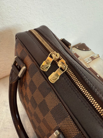 Pre-owned Authentic Louis Vuitton Brera Damier Ebene Handbag