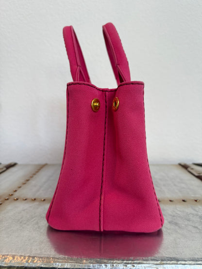 Pre-owned Authentic Prada Canapa Canvas Tote Bag