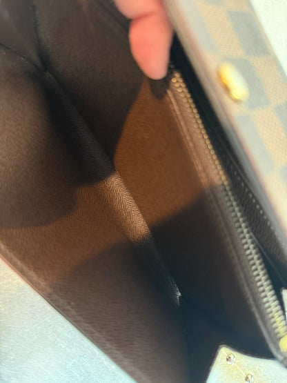 Pre-owned Authentic Louis Vuitton Portefeuille Sarah Damier Ebene Long Wallet