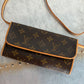 Pre-owned Authentic Louis Vuitton Pochette Twin MM Monogram Shoulder Bag