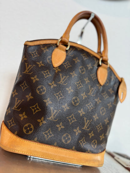 Pre-owned Authentic Louis Vuitton Lockit PM Monogram Handbag
