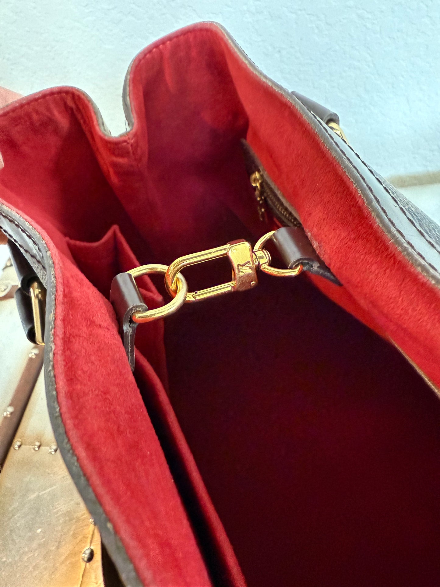 Pre-owned Louis Vuitton Hampstead MM Damier Ebene Tote / Shoulder Bag