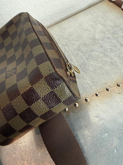 Pre-owned Authentic Louis Vuitton Damier Ebene Geronimos Body Bag