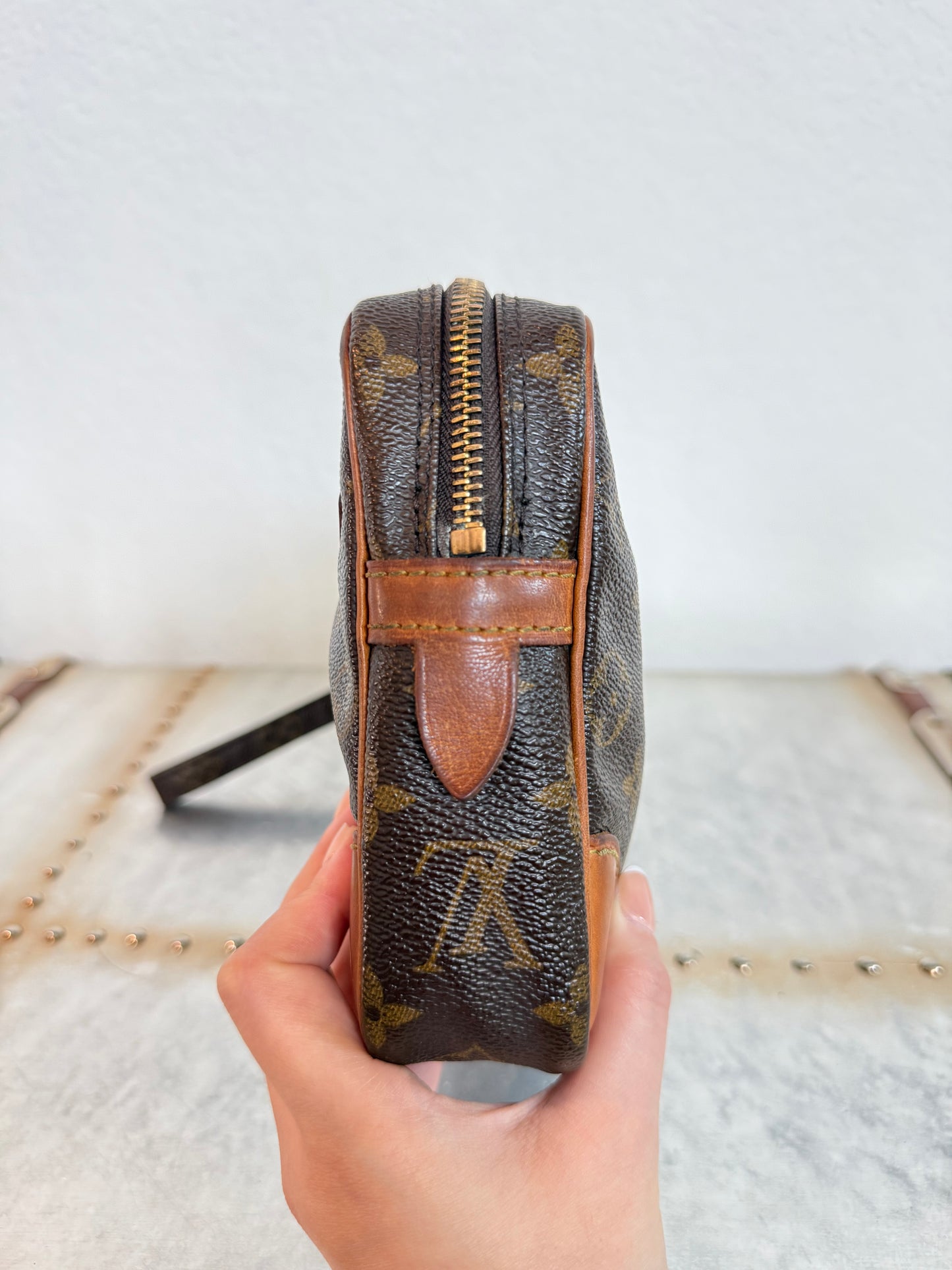 Pre-owned Authentic Louis Vuitton Marly Dragonne GM Monogram Clutch / Handbag