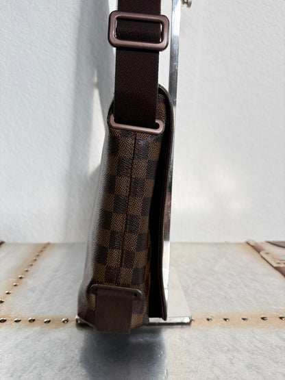 Pre-owned Authentic Brooklyn PM Damier Ebene Crossbody Bag