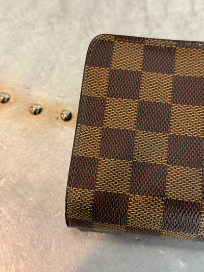 Pre-owned Authentic Louis Vuitton Damier Ebene Compact Zip Wallet